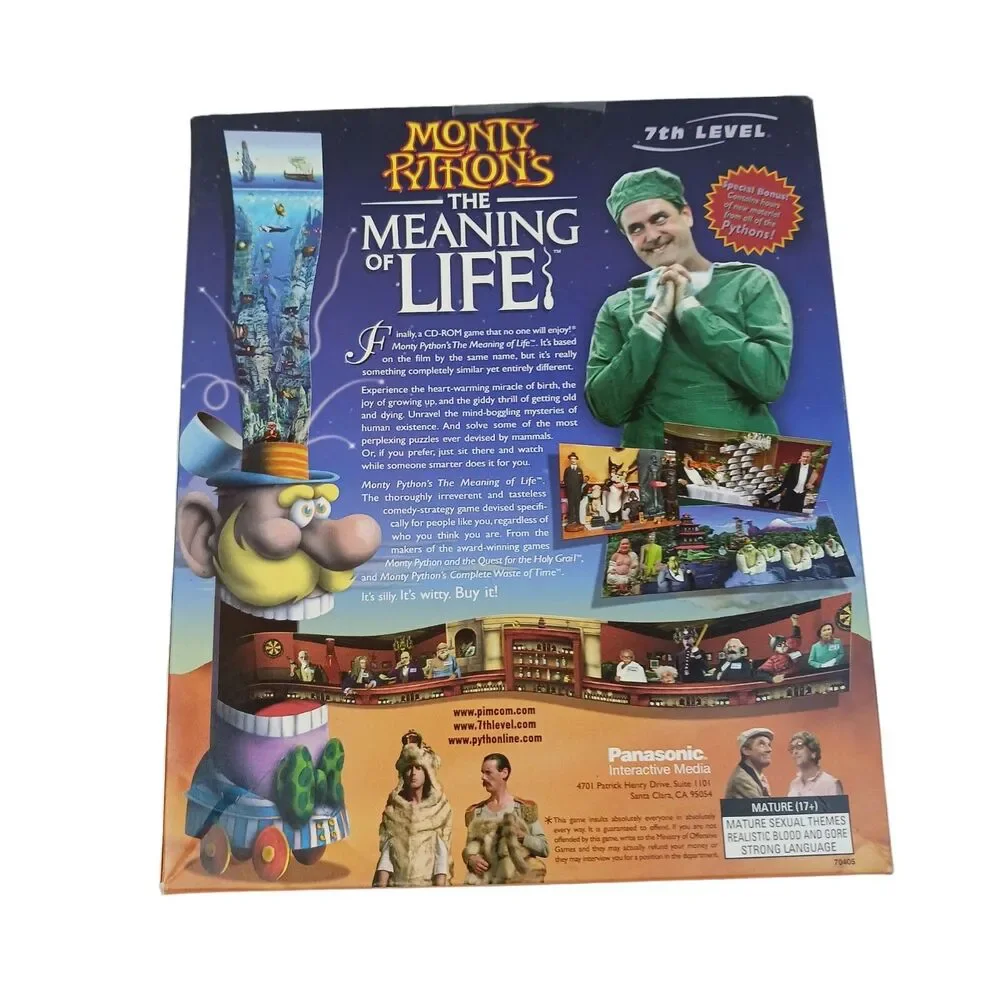 Monty Python's The Meaning Of Life Windows Big Box PC Game Sealed NOS Vintage